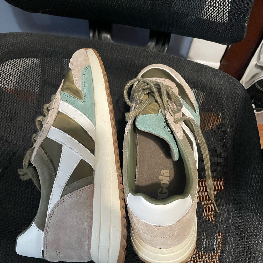 Gola Retro Stylish Green and Beige Men's Sneakers - Picture 5 of 8